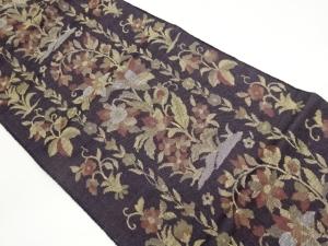 草花模様織出し名古屋帯